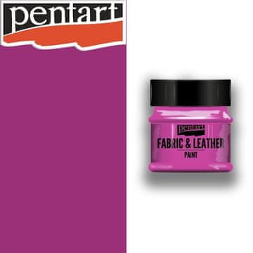 Pentart barva za tkanine in usnje 50 ml magenta
