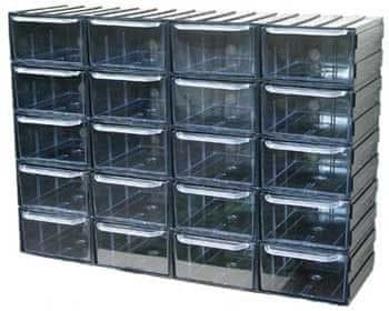 Konger PP20 | Modularni organizator - komplet 20 prozornih predalov
