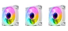Računalniško ohišje Micro ATX, prenosno ohišje, stekleni ventilatorji RGB, USB-C. Bela. Model PV100-case
