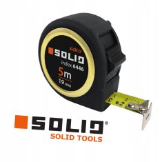 Trden merilni trak 5 m z zlatim logotipom volka