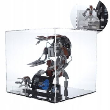 Vitrina za lego 75381 droideka, Vojna zvezd, škatla z luknjami za model