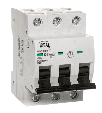 Kanlux Preobremenilno odklopno stikalo 3P B 20A 6kA AC KMB6-B20/3 VDE 23152