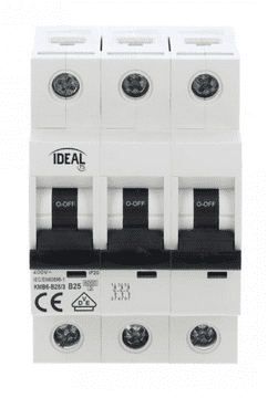 Kanlux Preobremenilno odklopno stikalo 3P B 25A 6kA AC KMB6-B25/3 VDE 23153