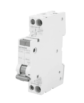 Siemens Diferencialno odklopno stikalo 2P B 10A 0,03A tip AC 6kA 30mA SENTRON 5SV1316-0KK10