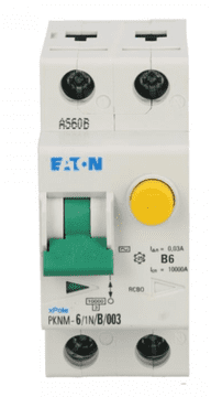 Eaton Diferencialno stikalo 2P 6A B 0,03A tip AC PKNM 6/1N/B/003 236007