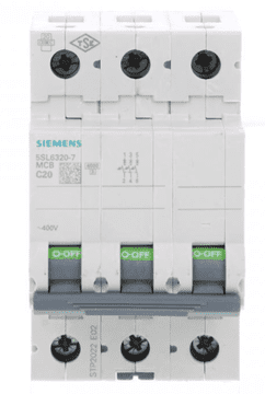 Siemens Odklopnik 3P C 20A 6kA AC SENTRON 5SL6320-7