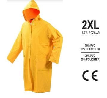 TOYA VOREL RUMENI PVC PLAŠČ XXL