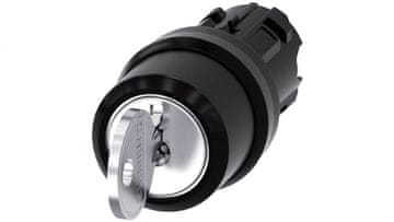 Siemens Ključno stikalo 22 mm plastika 3 položaji IO-II Ronis št. 455 ključ v položaju IO-II SIRIUS ACT 3SU1000-4CL11-0AA0