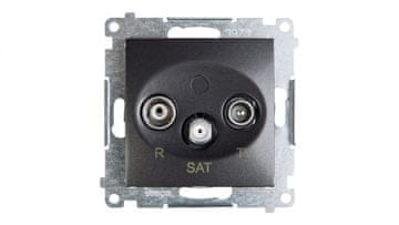 Simon 54 Antenska vtičnica RD/TV/SAT antracit DASK.01/48