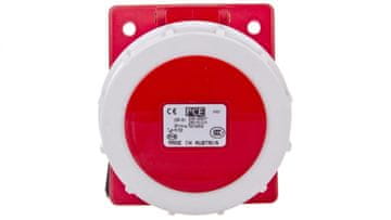 PCE Kotna vtičnica 16A 5P 400V /80x97/ rdeča IP67 4152-6F78
