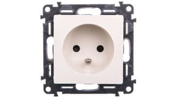 LEGRAND VALENA LIFE Enojna vtičnica z/brez 2P+Z z roletami kremne barve 753280