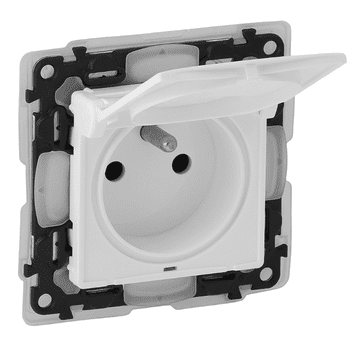 LEGRAND VALENA LIFE Enojna vtičnica z/brez 2P+Z IP44 z roletami bela 753179