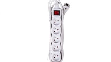 Emos Podaljšek s stikalom, 5 vtičnic, 3 m /H05VV-F 3G1/ bel P1513