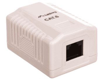 Lanberg NADOMETNA VTIČNICA KAT.6 1X RJ45 BELA