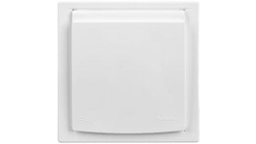 Schneider Asfora SCHUKO enojna vtičnica IP44 bela z okvirjem EPH3100321