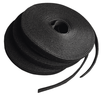 em Trak MAGIC Velcro v roli 9,5 mm x 22,8 m črne barve BMNMR1022