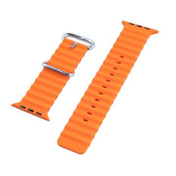 PASČEK ZA APPLE WATCH 1/2/3/4/5/6/7/8/9/10/SE 42/44/45 ORANŽEN
