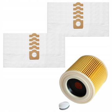 1 x VREČKE ZA KARCHER WD3 SE 41 6.959 - 13. + filter 6.414-552.