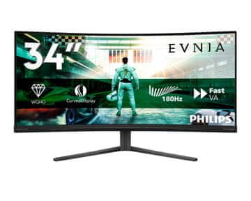 Philips Evnia 34M2C3500L 34" WQHD FVA 180Hz ukrivljen gaming monitor
