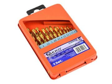 Komplet 13 svedrov 1,5-6,5 mm HSS TiN metalbox (20/80)