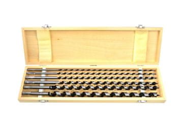 Komplet 6 lesenih svedrov 6-18/460 mm v lesenem kovčku (10)