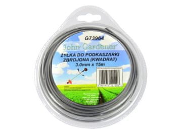 Ojačana nit za kosilnico (kvadratna) 3,0 mm x 15 m (10/80)