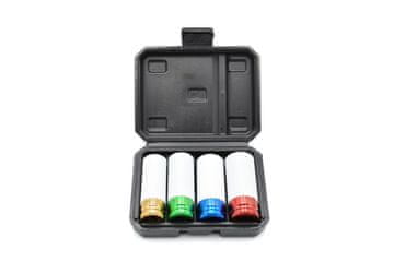 Komplet udarnih nastavkov za aluminijasta platišča, 4 kosi, 17 mm, 19 mm, 21 mm, 22 mm (20)