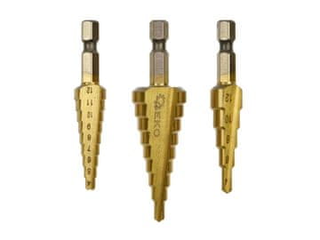 Komplet 3-delnih šesterokotnih svedrov 1/4" (3-12,4-12,4-20 mm) (100)