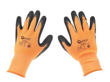 Zaščitne rokavice s premazom velikost 9 - oranžne (12/240)