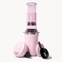 Aeropress AeroPress Go Plus aparat za kavo, roza termalna skodelica 475 ml