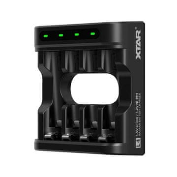 slomart Xtar L4 polnilnik za baterije AAA/AA Li-ion / NiMH (4 reže) z USB-C