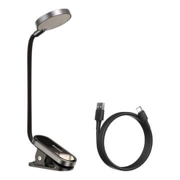 BASEUS Baseus DGRAD-0G Mini Clip LED svetilka na dotik, s polnjenje preko Micro-USB, siva