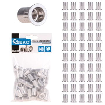 Komplet aluminijastih zakovic M8 50 kosov (60)