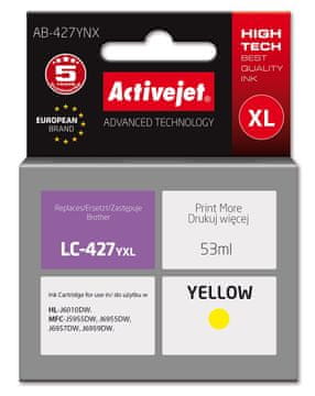 ActiveJet Activejet AB-427YNX združljiva kartuša za Brother, rumena (53 ml)