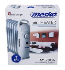 Mesko Mesko MS 7804 oljni grelnik, 7 reber, 700W, bel