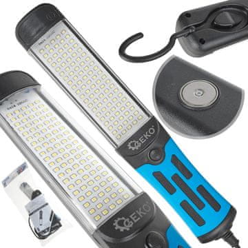 GEKO LED delavniška svetilka 230V 15W z magnetom, kavljem in 5m kablom (40)