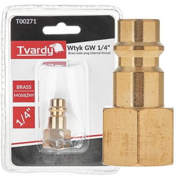 Medeninasti čep GW 1/4" moški tip (1/10/100)
