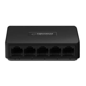 Switch Esperanza ONYX ENS103 omrežni stikalo, 5-portni Gigabit