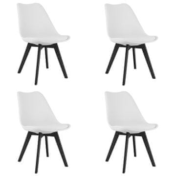 BE Stol MARK - bele/črne noge x 4
