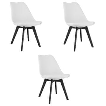 BE Stol MARK - bele/črne noge x 3