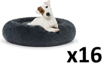 BE Plišasta postelja M 60 cm - temno siva x 16