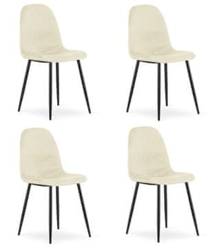 BE Stol COMO - bež žamet x 4