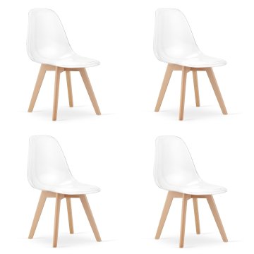BE KITO stol prozoren / naravne noge x 4