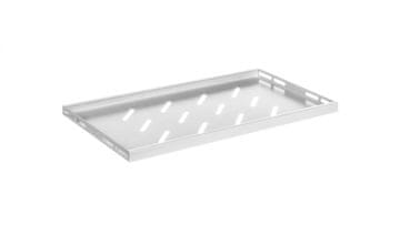 Lanberg Polica za 19" 450/600 mm sive omare (1U/500x280 mm, nosilnost do 20 kg, 4-točkovna montaža) AK-1001-S
