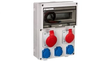 EK Razdelilna omarica za stavbe 12 modulov 1x16A 5P 400V, 1x32A 5P 400V, 3x16A 2P+Z RSE-04 IP54 942091