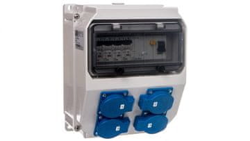 PCE LUBLIN stacionarna stikalna omara 9 modulov z zaščito 4xGS 16A 250V FI40 IP44 9018012