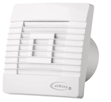 airRoxy Stenski ventilator 100 mm 15 W z gravitacijskim zaklopom /časovnikom/ pRestige 100ZG TS 01-027 TUV certifikat