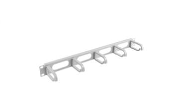Lanberg Organizator kablov 19 1U s 5 držali - tip B siv AK-1205-S