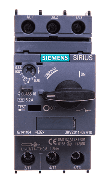 Siemens Motorno odklopnik 3P 0,09 kW 0,28–0,4 A S00 3RV2011-0EA10