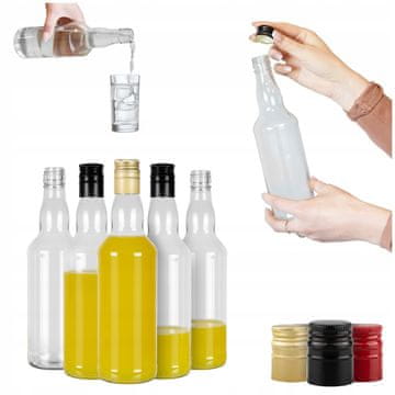 BE 90x steklenic MONOPOL 0,5l za vodko Monopoly 500 ml z dolgim pokrovčkom